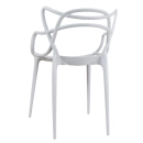 Kit com 6 Cadeiras Master Allegra Design Moderno em Polipropileno para Cozinha e Sala de Jantar - Cinza claro