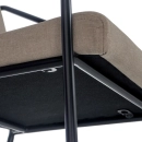 Kit com 6 Cadeiras Poltrona estofada Bergen com design nórdico escandinavo - nude