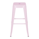 Kit com 8 Banquetas altas para bancada Iron Tolix 76 cm - Rosa claro