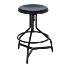 Kit com 8 Banquetas altas para cozinha industrial York com banco giratório - Preto