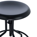 Kit com 8 Banquetas altas para cozinha industrial York com banco giratório - Preto