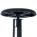 Kit com 8 Banquetas altas para cozinha industrial York com banco giratório - Preto