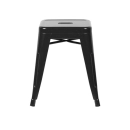 Kit com 8 Banquetas baixas para cozinha Iron Tolix 45 cm - Preto