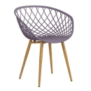 Kit com 8 Cadeiras Clarice Nest com Design Moderno para Cozinha e Sala de Jantar - Cinza névoa