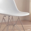 Kit com 8 Cadeiras de jantar Charles Eames Eiffel DKR em Polipropileno - Cinza claro