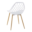 Kit com 8 Cadeiras de jantar Clarice Cloe com design contemporâneo - Branco