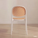 Kit com 8 Cadeiras de jantar Mumbai de telinha com design contemporâneo e assento anatômico – Branco