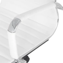 Kit com 8 Cadeiras Esteirinha Diretor com rodízios para escritório - Branco