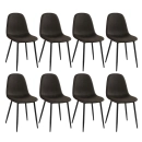 Kit com 8 Cadeiras estofadas Montana - Preto