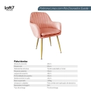 Kit com 8 Cadeiras Poltrona Lines com pés dourados Suede para sala de jantar - Rosa