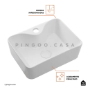 Kit Cuba Cornalina e Torneira Baixa Amazonas Branco