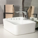 Kit Cuba Cornalina e Torneira Baixa Amazonas Branco