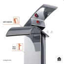 Kit Cuba de Apoio para Banheiro e Torneira Misturador Monocomando Alta Paraná Pingoo.casa - Branco e Prata