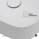 Kit Cuba de Apoio para Banheiro e Torneira Misturador Monocomando Baixa Madeira Pingoo.casa - Branco e Prata