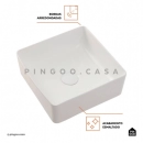 Kit Cuba de Apoio Slim Crisoprásio e Torneira Misturador Monocomando Alta Madeira Pingoo.casa - Branco e Prata