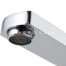 Kit Cuba de Apoio Slim Crisoprásio e Torneira Misturador Monocomando Alta Madeira Pingoo.casa - Branco e Prata