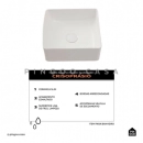 Kit Cuba de Apoio Slim Crisoprásio e Torneira Misturador Monocomando Baixa Madeira Pingoo.casa - Branco e Prata