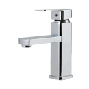 Kit Cuba de Apoio Slim Crisoprásio e Torneira Misturador Monocomando Baixa Madeira Pingoo.casa - Branco e Prata