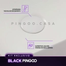 Kit Cuba de Apoio Slim Crisoprásio e Torneira Misturador Monocomando Baixa Madeira Pingoo.casa - Branco e Preto