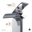 Kit Cuba de Apoio Slim Crisoprásio e Torneira Misturador Monocomando Baixa Paraná Pingoo.casa - Branco e Prata