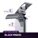 Kit Cuba de Apoio Slim Fluorita com Válvula de Escoamento Para Cuba e Torneira Monocomando Alta Paraná Pingoo.casa - Branco e Prata