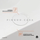 Kit Cuba de Apoio Slim Retangular com Válvula de Escoamento e Torneira Monocomando Baixa Paraná Pingoo.casa - Branco e Prata