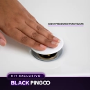 Kit Cuba de Apoio Slim Retangular com Válvula de Escoamento e Torneira para Banheiro Alta Amazonas Pingoo.casa - Branco e Prata