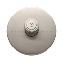Kit Cuba de Piso para Banheiro Espinélio e Misturador de Piso Timonha - Branco e Prata Escovado