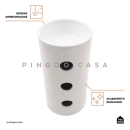 Kit Cuba de Piso para Banheiro Espinélio e Misturador de Piso Timonha - Branco e Preto