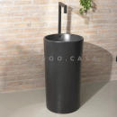 Kit Cuba de Piso para Banheiro Espinélio e Misturador de Piso Timonha - Preto e Preto