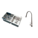 Kit Cuba Dupla Gourmet Awá e Torneira Misturador Monocomando Extensível Apurema Pingoo.casa - Prata