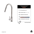 Kit Cuba Dupla Gourmet Nukini com Tábua de Corte e Torneira Misturador Monocomando Iriri Pingoo.casa - Prata