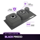 Kit Cuba Dupla Gourmet Nukini e Torneira Misturador Monocomando Muru Pingoo.casa - Prata