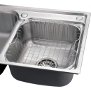 Kit Cuba Dupla Gourmet para Cozinha com Acessórios Aço Inox 201 78x43cm e Tábua de Corte Potiguara