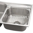 Kit Cuba Dupla Gourmet para Cozinha com Acessórios Aço Inox 201 78x43cm Potiguara e Torneira Misturador Monocomando Munim Prata