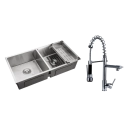 Kit Cuba Dupla Gourmet Tukano com Torneira Misturador Monocomando Munim Pingoo.casa - Prata