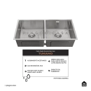 Kit Cuba Dupla Gourmet Tukano e Torneira Misturador Monocomando Muru Pingoo.casa - Prata