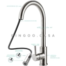 Kit Cuba Gourmet Borari com Tábua de Corte Carajás e Torneira Misturador Monocomando Muru Pingoo.casa - Prata