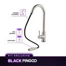 Kit Cuba Gourmet Borari com Torneira Misturador Monocomando Iriri Pingoo.casa - Prata