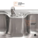 Kit Cuba Gourmet Nawa com Tábua de Corte e Torneira Misturador Monocomando Munim Pingoo.casa - Prata e Preto