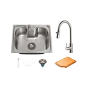 Kit Cuba Gourmet Nawa com Torneira Misturador Monocomando Extensível Apurema e Tábua de Corte Nawa Pingoo.casa