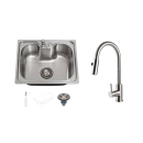 Kit Cuba Gourmet Nawa e Torneira Misturador Monocomando Muru Pingoo.casa - Prata