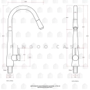 Kit Cuba Gourmet para Cozinha com Acessórios Aço Inox 201 60x42cm Carajás e Torneira Misturador Monocomando Solimões Prata e Preto