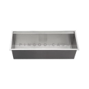 Kit Cuba Gourmet Terena 44x44cm e Calha Waiana Embutida 45x18cm Prata Aço Inox 304