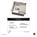 Kit Cuba Gourmet Terena 44x44cm e Calha Waiana Embutida 45x18cm Prata Aço Inox 304