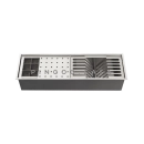 Kit Cuba Gourmet Terena 58x45cm e Calha Waiana Embutida 60x19cm Prata Aço Inox 304