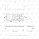 Kit Cuba Gourmet Terena 58x45cm e Calha Waiana Embutida 60x19cm Prata Aço Inox 304