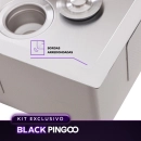 Kit Cuba Gourmet Terena e Torneira Misturador Monocomando Extensível Apurema Pingoo.casa - Prata