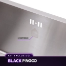 Kit Cuba Gourmet Terena e Torneira Misturador Monocomando Extensível Apurema Pingoo.casa - Prata