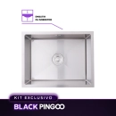 Kit Cuba Gourmet Terena e Torneira Misturador Monocomando Muru Pingoo.casa - Prata